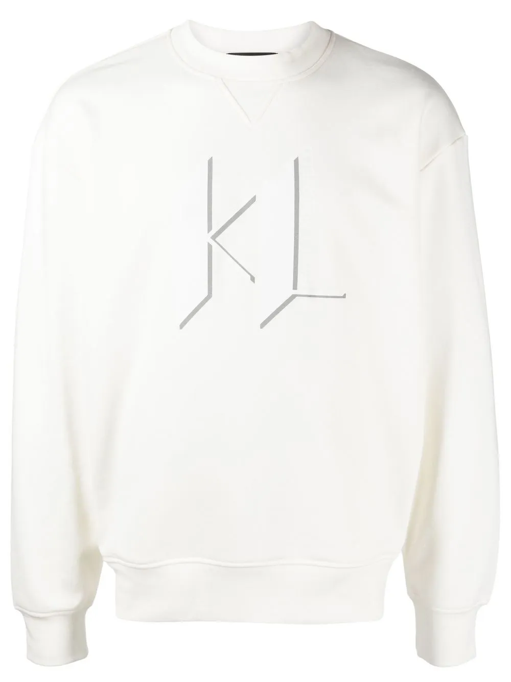 Image 1 of Karl Lagerfeld logo-print cotton sweatshirt