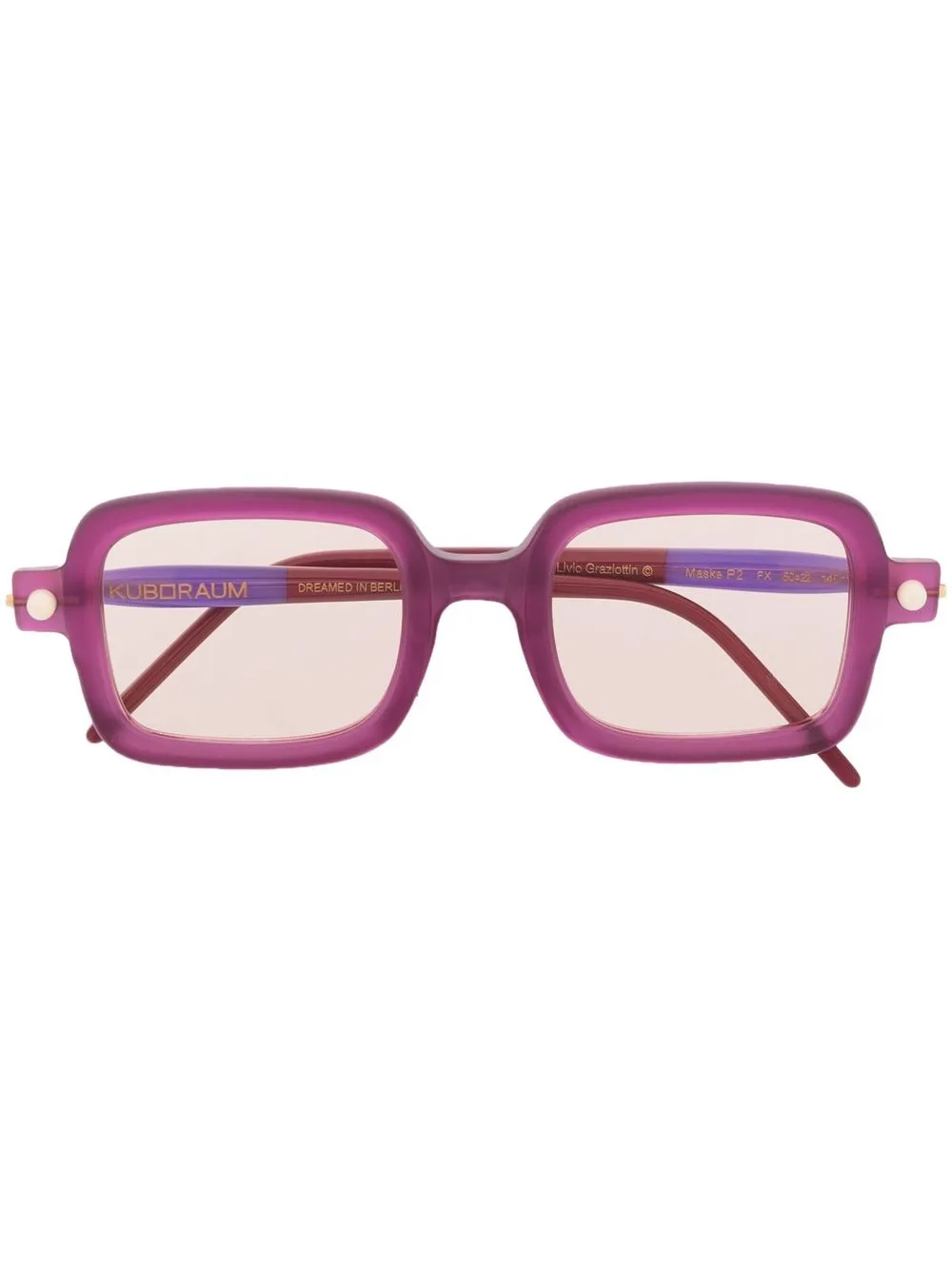 

Kuboraum square-frame sunglasses - Pink