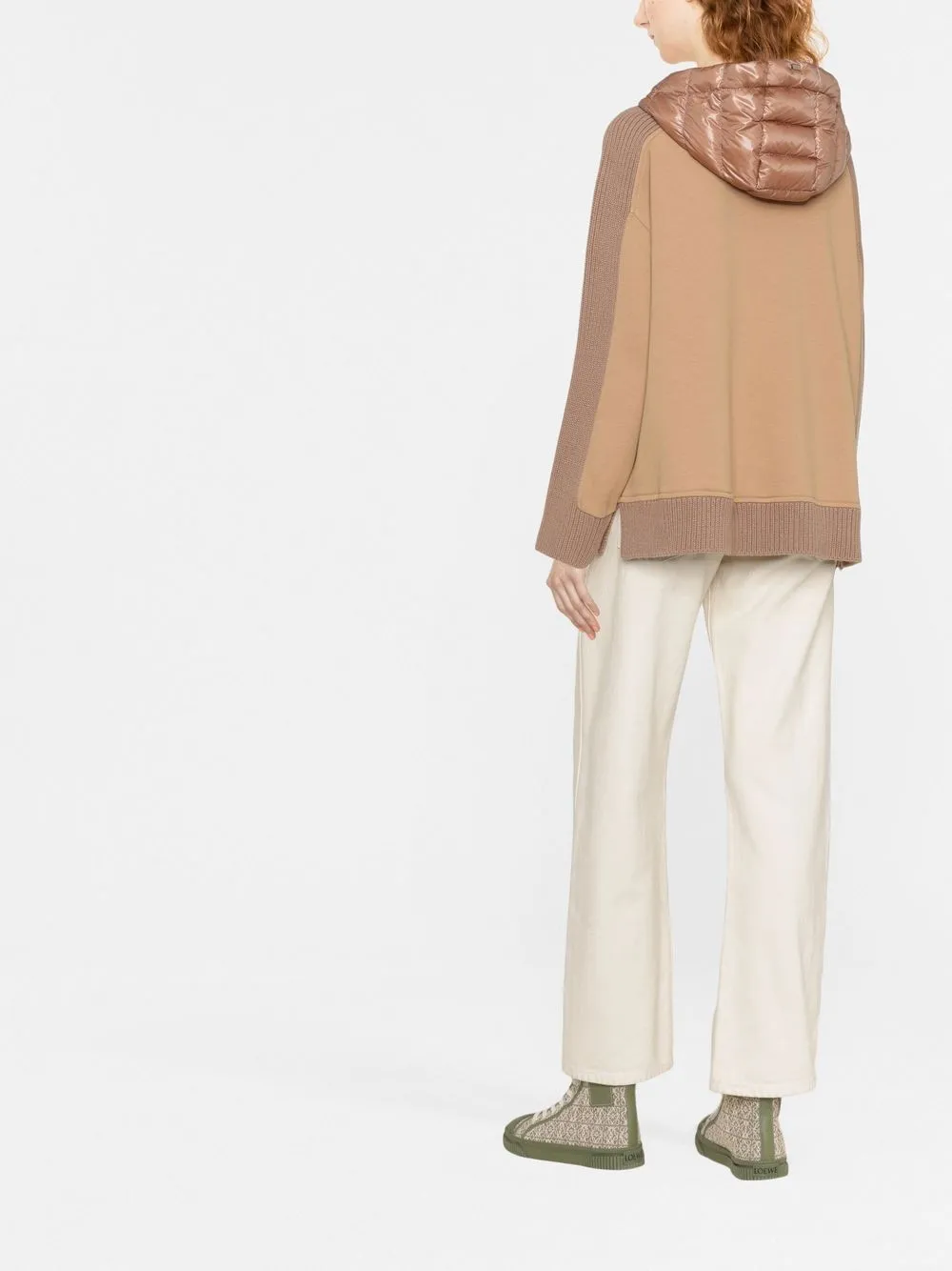 Herno Zippered Sweatshirt-cardigan In Braun