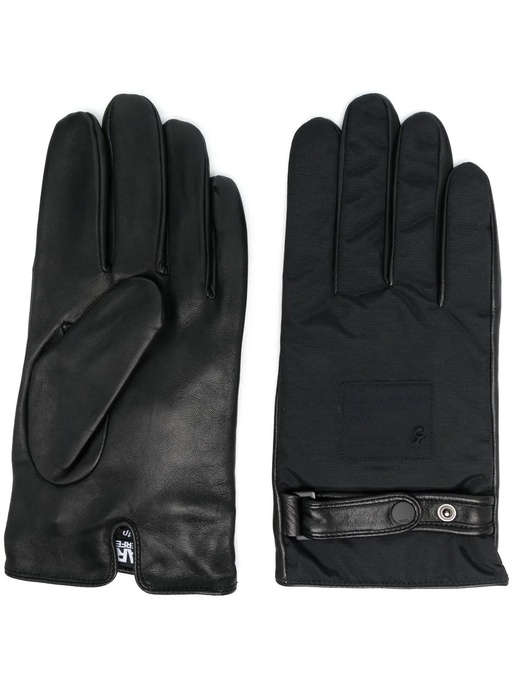 

Karl Lagerfeld guantes con detalle de botones - Negro