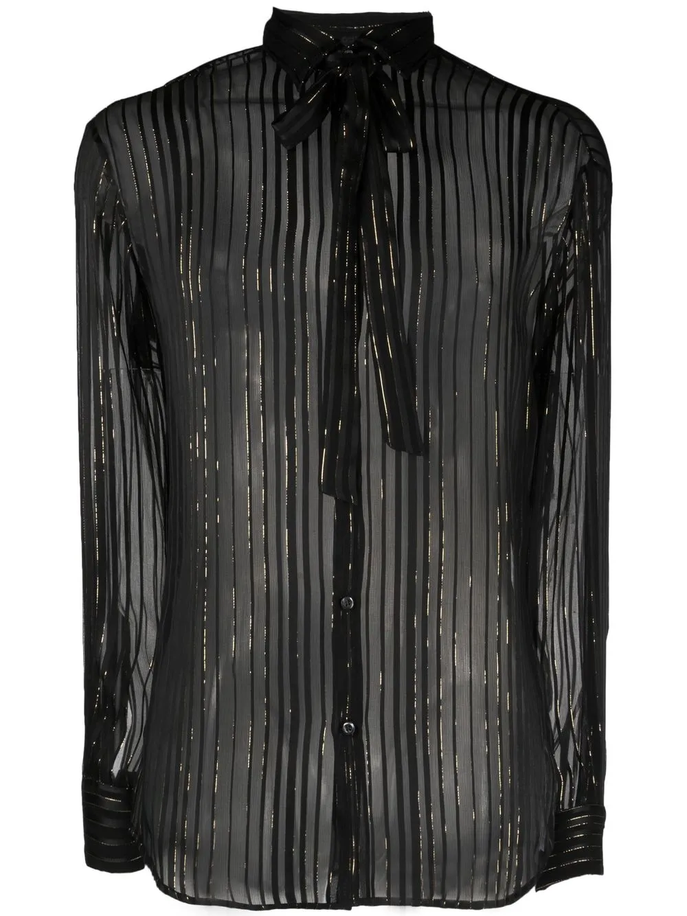 

Dsquared2 camisa transparente con moño en el cuello - Negro