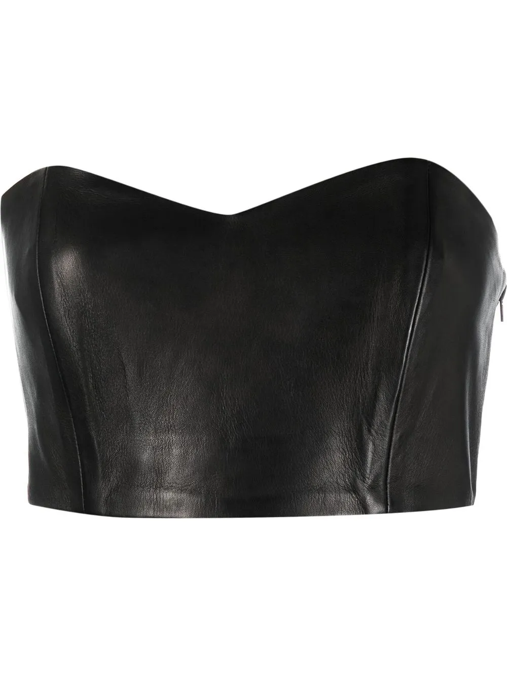 

P.A.R.O.S.H. top corto estilo bustier - Negro