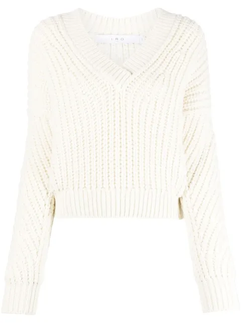 IRO chunky-knit V-neck jumper