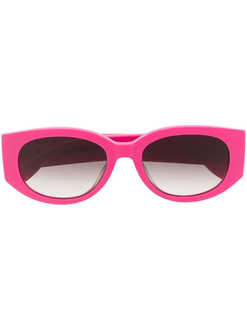 

Alexander McQueen Eyewear lentes de sol con armazón oval y logo Graffiti - Rosado