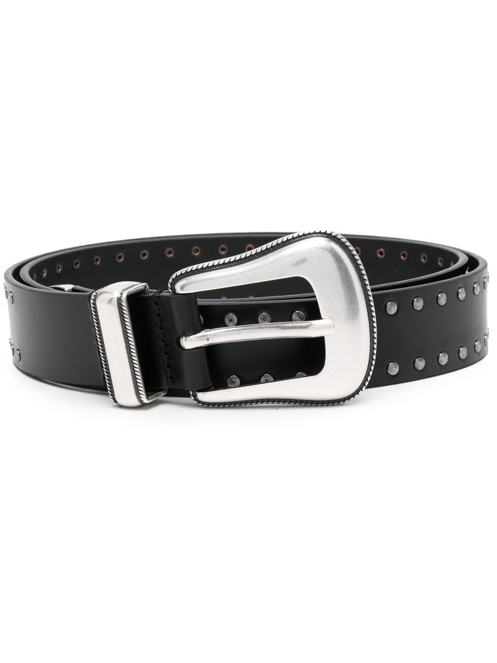small stud-detail leather belt