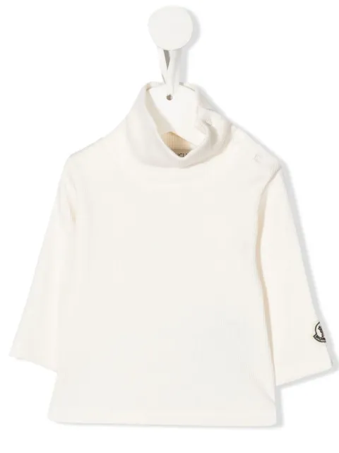 Moncler Enfant logo-patch sleeve detail top