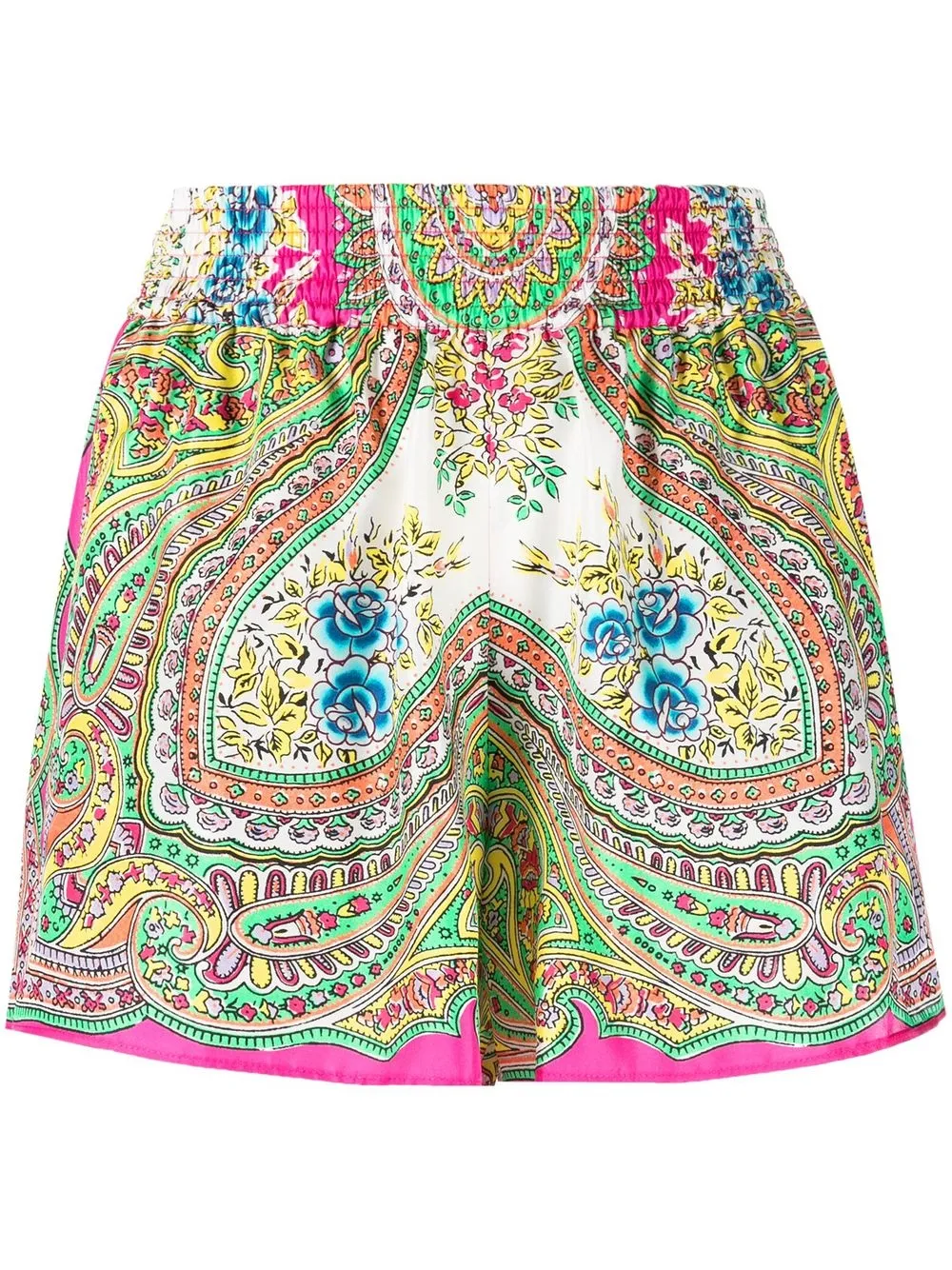 

ETRO bermudas de seda con estampado floral - Blanco