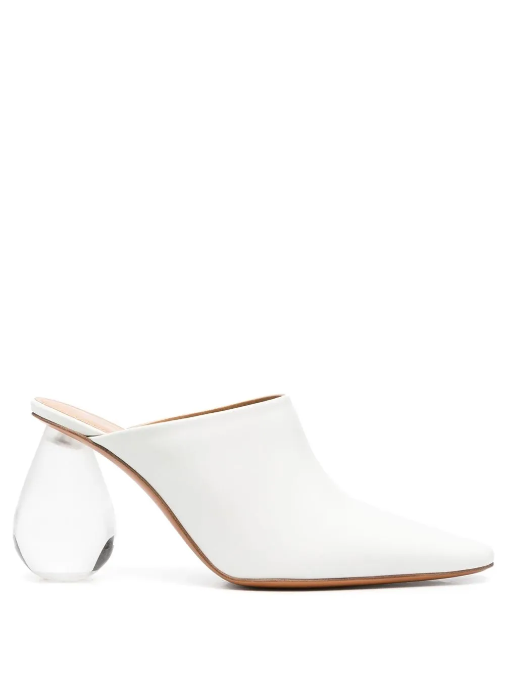 

LOEWE drop-heel leather mules - White