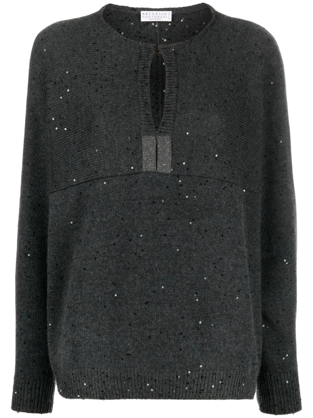 

Brunello Cucinelli sequin-detail long-sleeve jumper - Black