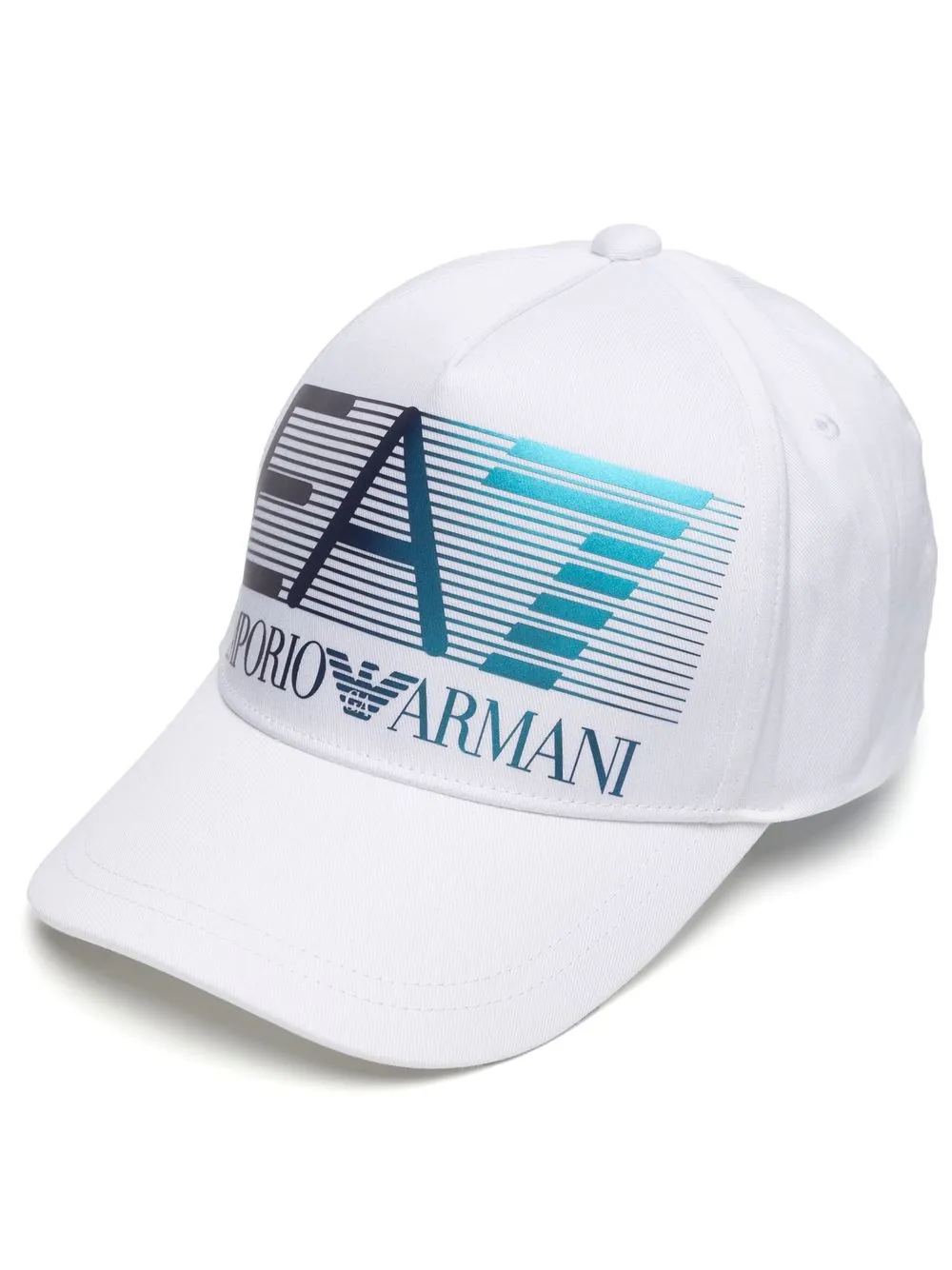 

Ea7 Emporio Armani iridescent logo-print cap - White