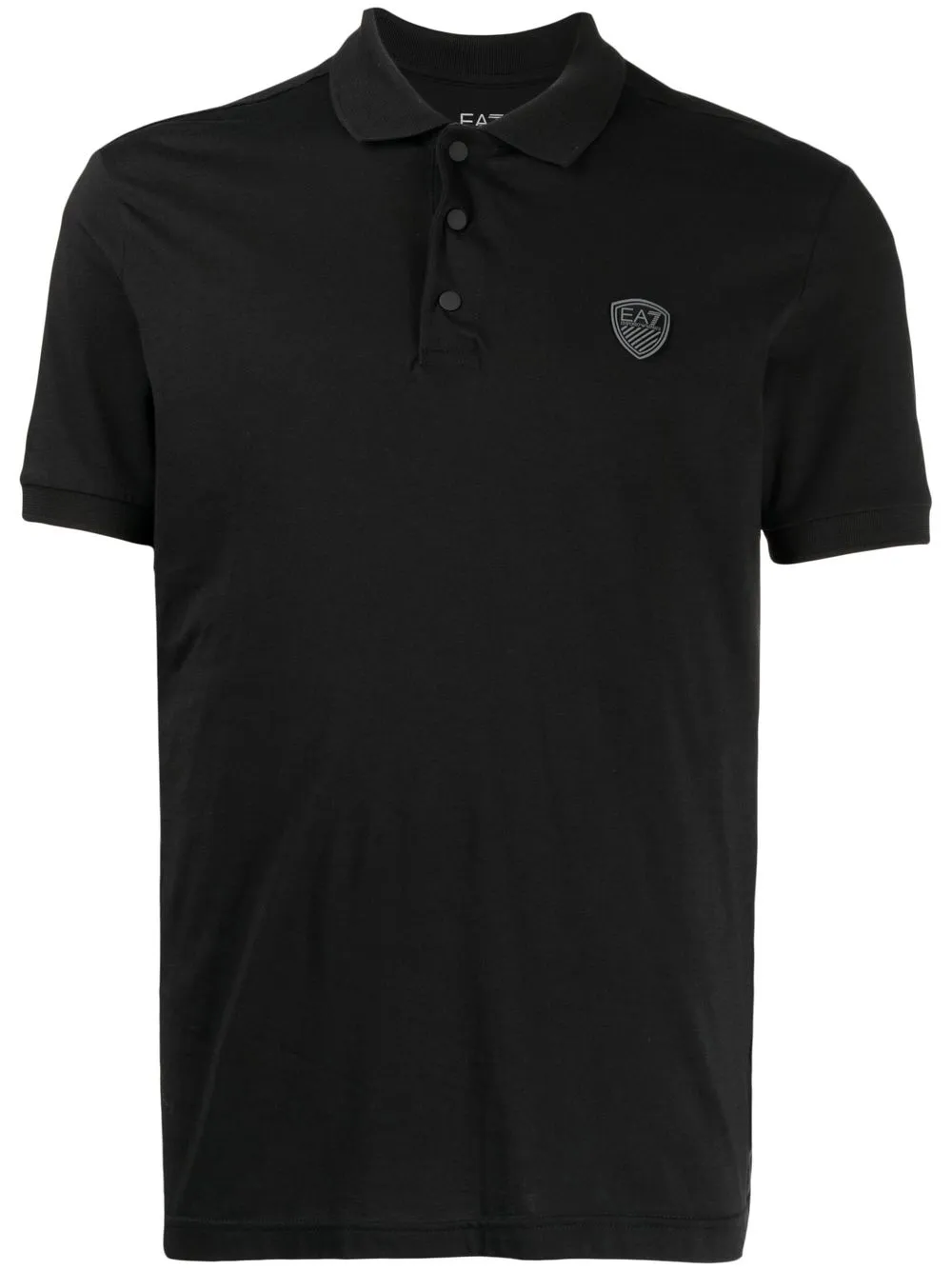 

Ea7 Emporio Armani playera tipo polo con parche del logo - Negro