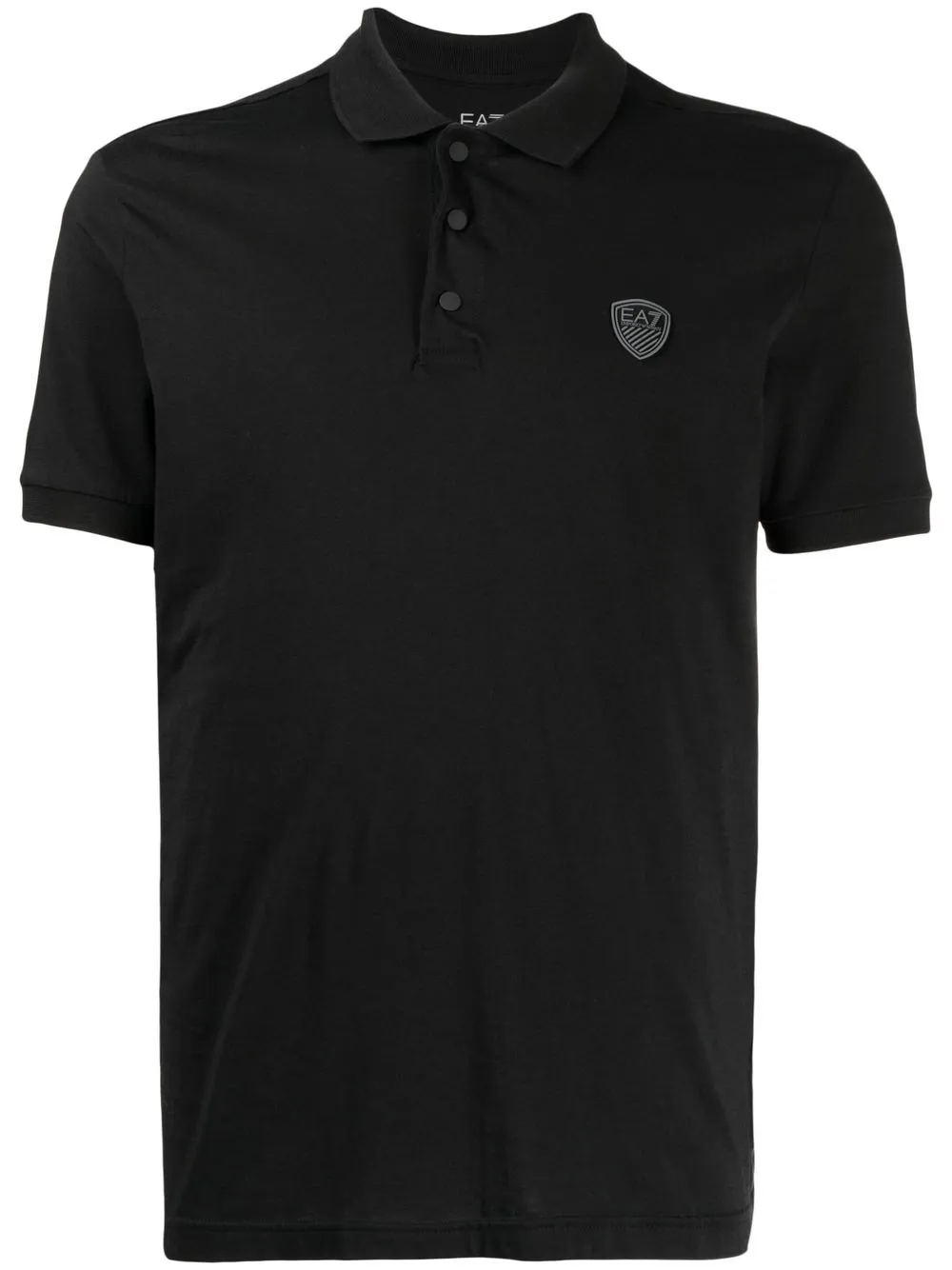 

Ea7 Emporio Armani playera tipo polo con parche del logo - Negro