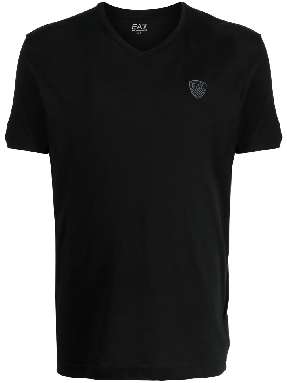 

Ea7 Emporio Armani logo-patch V-neck T-shirt - Black