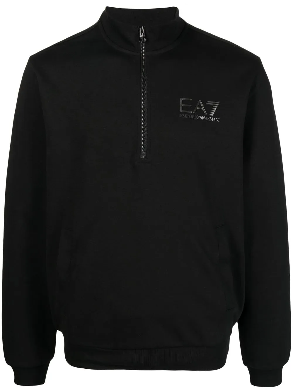 

Ea7 Emporio Armani sudadera con logo y cierre en la parte delantera - Negro