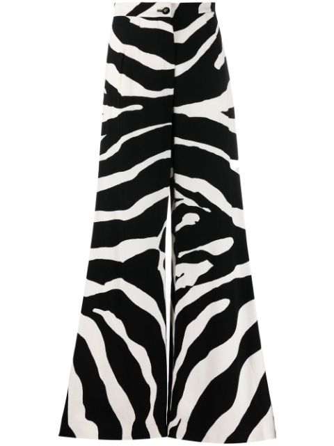 Dolce & Gabbana zebra-print flared trousers