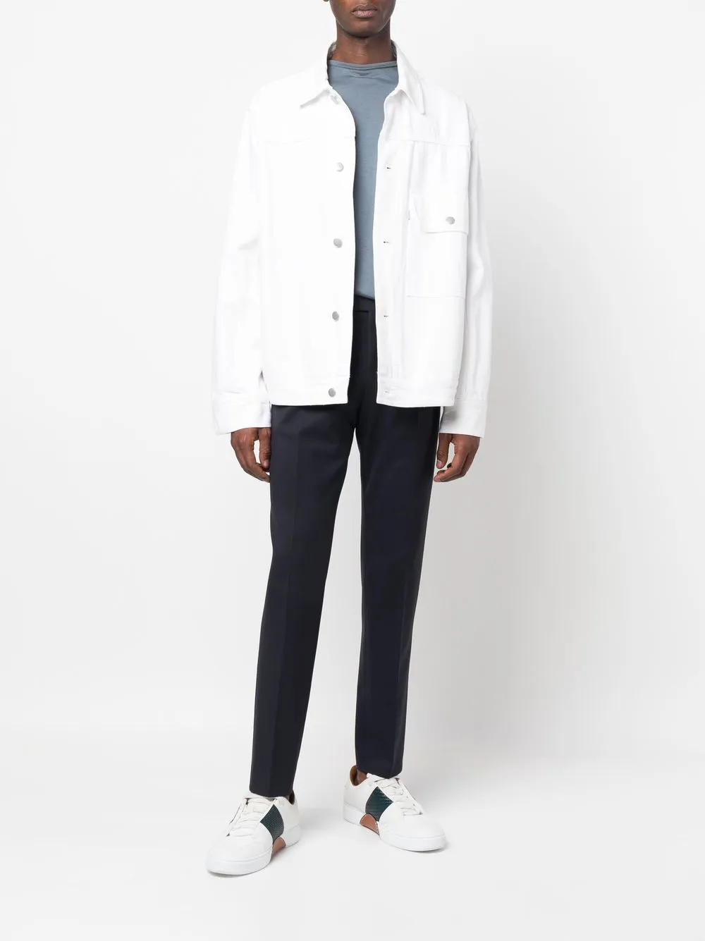 PT Torino Broek met toelopende pijpen - Blauw