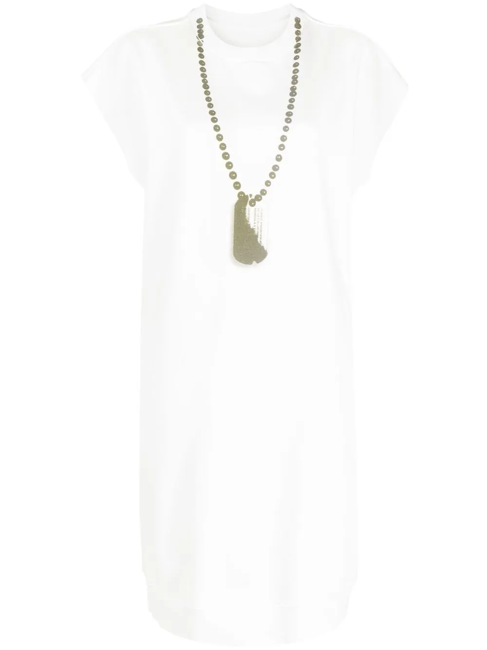 

MM6 Maison Margiela vestido con collar estampado - Blanco