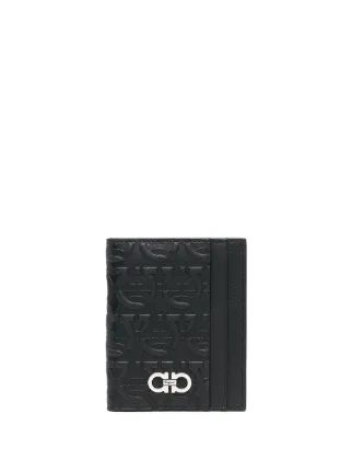 【FERRAGAMO】Gancini Credit Card Holder/全国送料無料 FERRAGAMO ​Gancini Card Holder With Pullout ID Window on