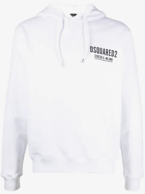 DSQUARED2 logo-print cotton hoodie
