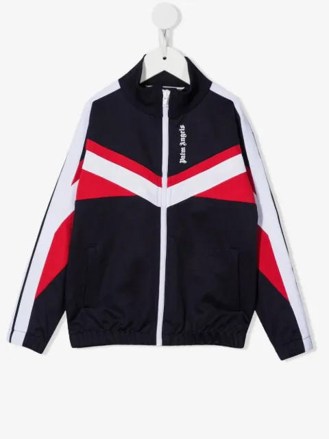Palm Angels Kids logo-print panelled jacket
