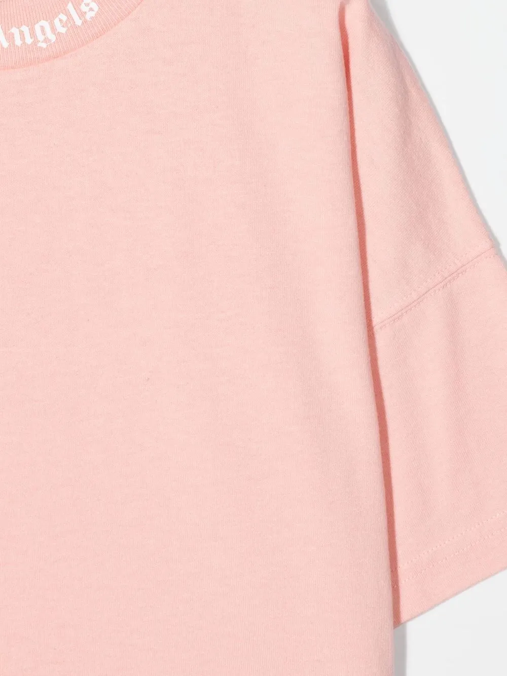  Palm Angels Kids T Shirt Mit Rundem Ausschnitt   Rosa 