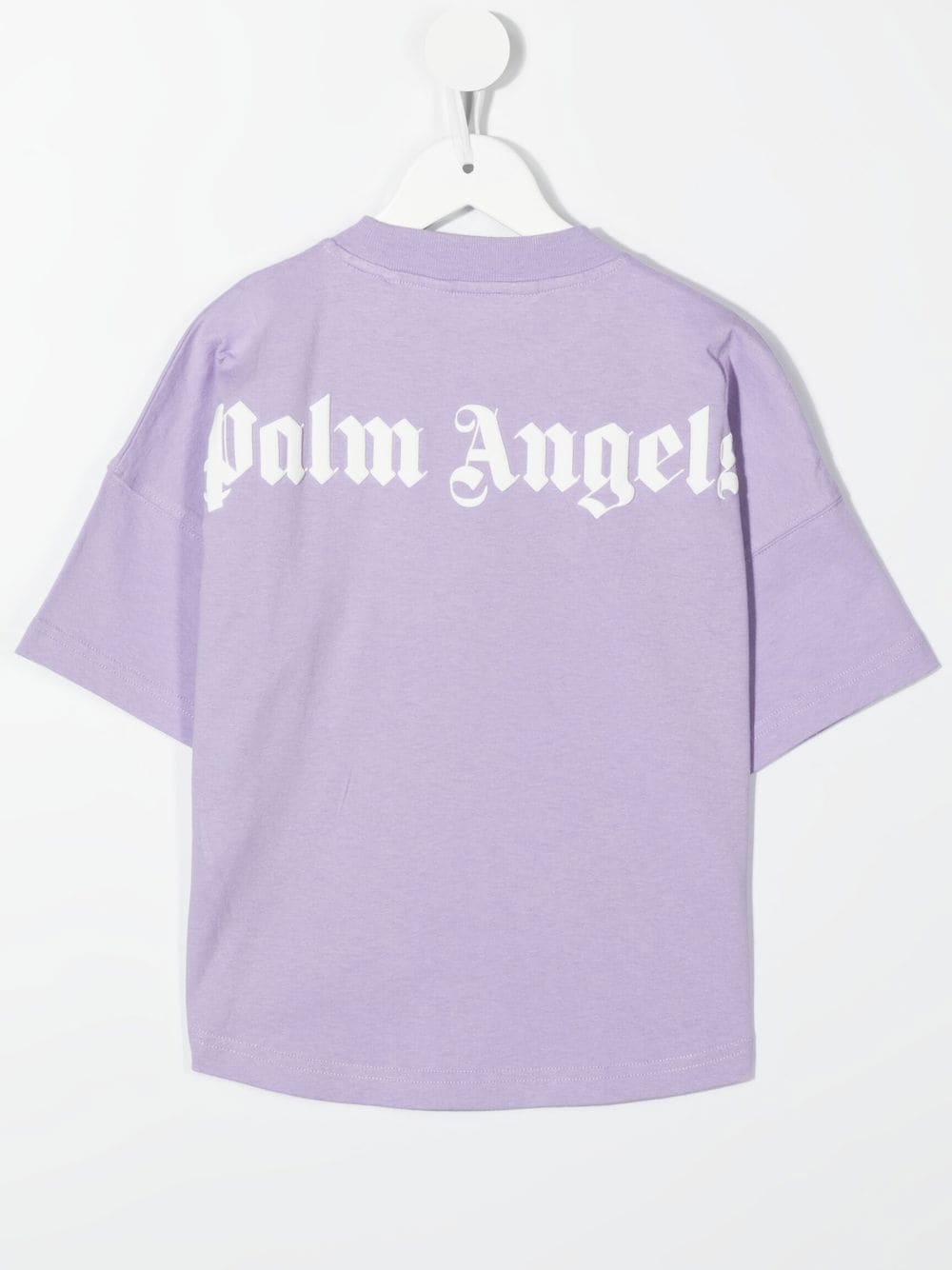 Palm Angels Kids T-shirt met logo - Paars