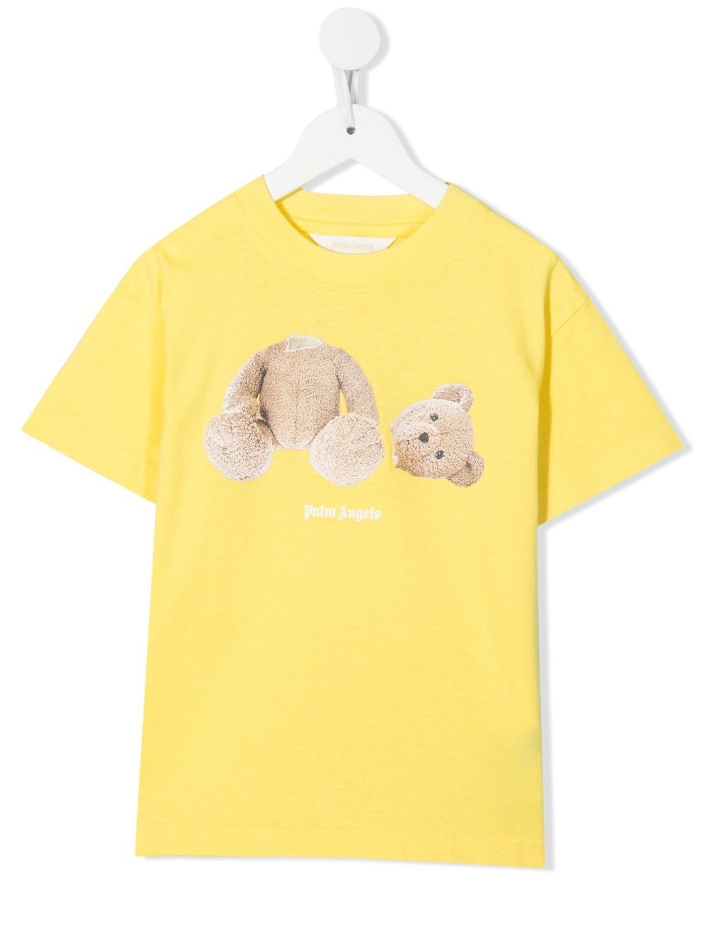 Palm Angels Kids logo crew-neck T-shirt - Yellow