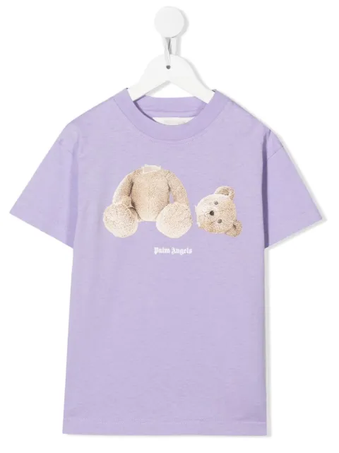 Palm Angels Kids playera con cuello redondo y logo
