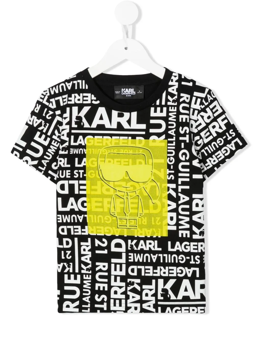 

Karl Lagerfeld Kids playera con cuello redondo y logo - Negro