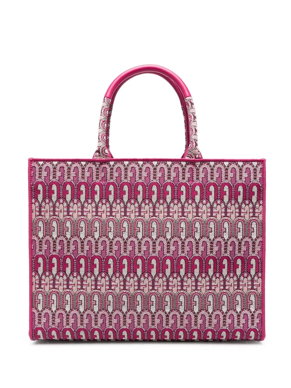 

Furla Toni monogram-print tote bag - Pink