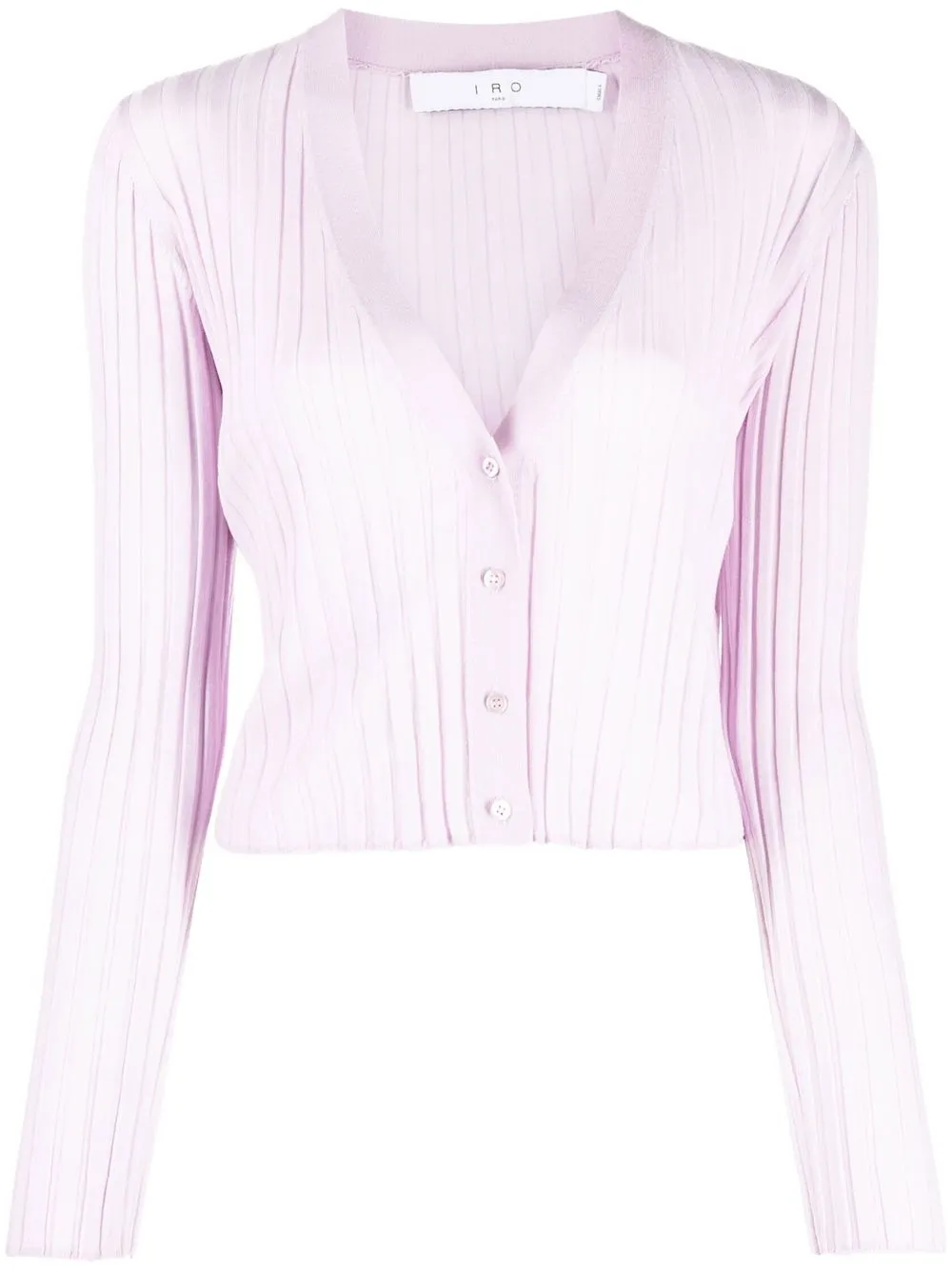 

IRO cropped ribbed cardigan - Purple