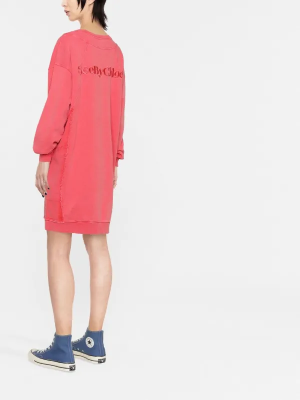 Logo Embroidered Jumper Dress - Farfetch