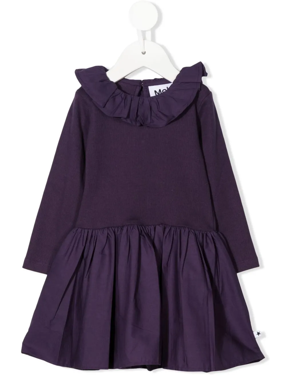 

Molo vestido midi tejido de canalé - Morado