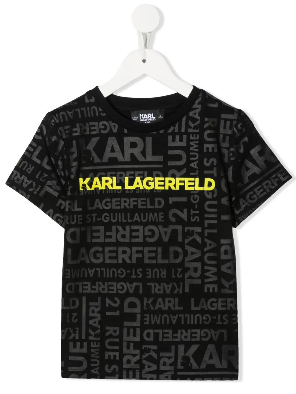 

Karl Lagerfeld Kids playera con cuello redondo y logo - Negro