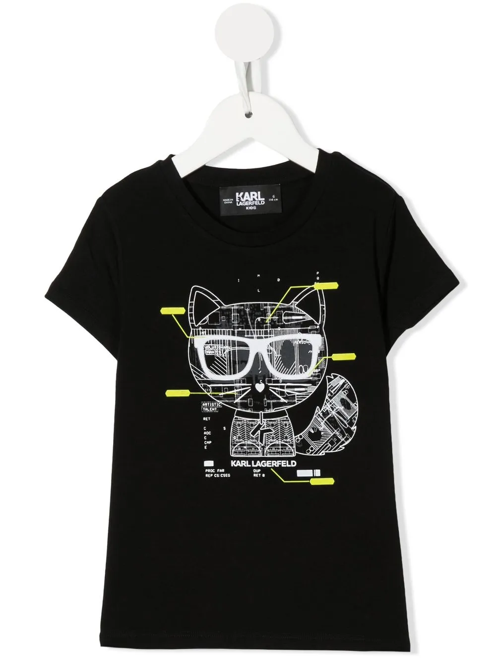 

Karl Lagerfeld Kids playera con cuello redondo y logo - Negro