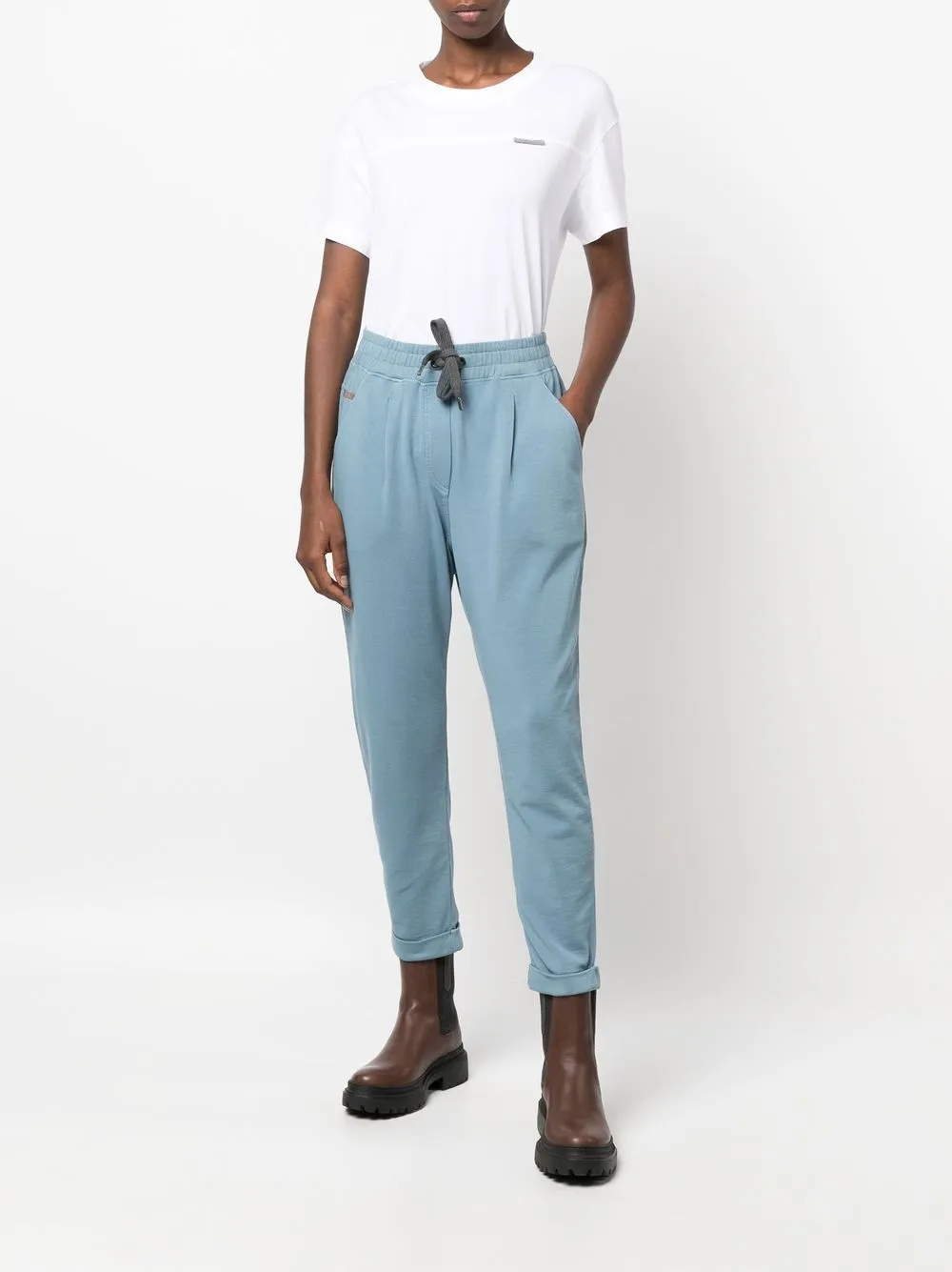 Brunello Cucinelli Trainingsbroek met trekkoord - Blauw
