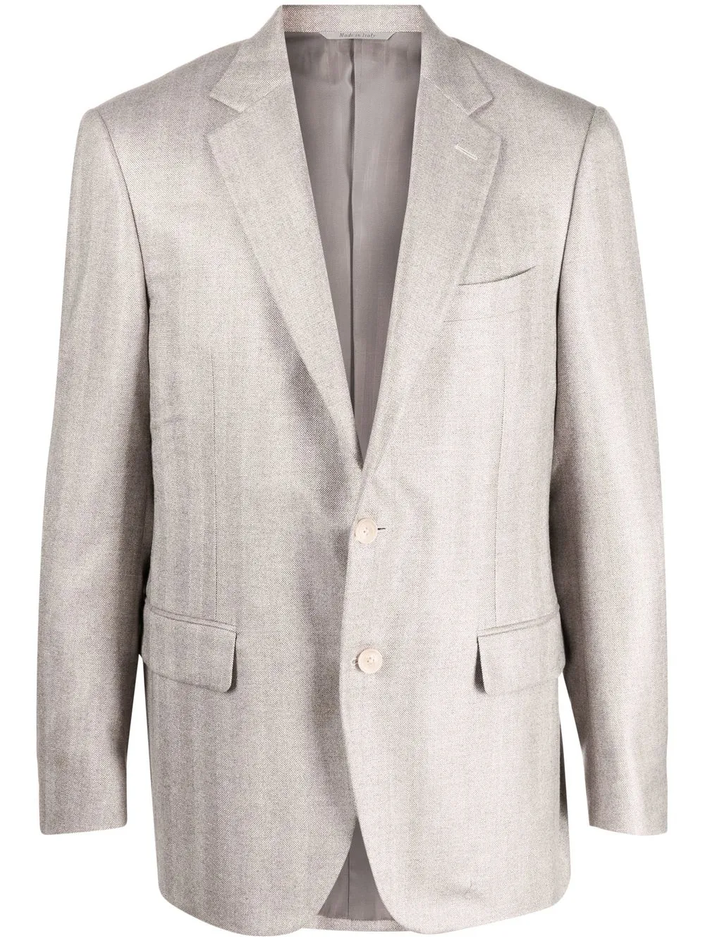 

Canali single-breasted herringbone blazer - Neutrals