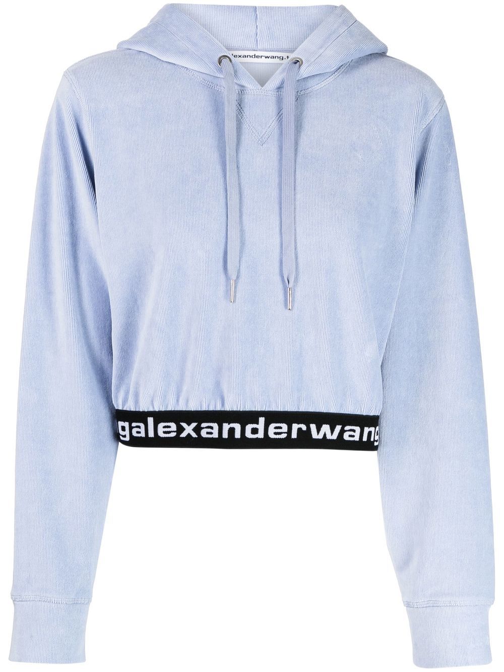 Alexander Wang logo-waistband Cropped Hoodie - Farfetch