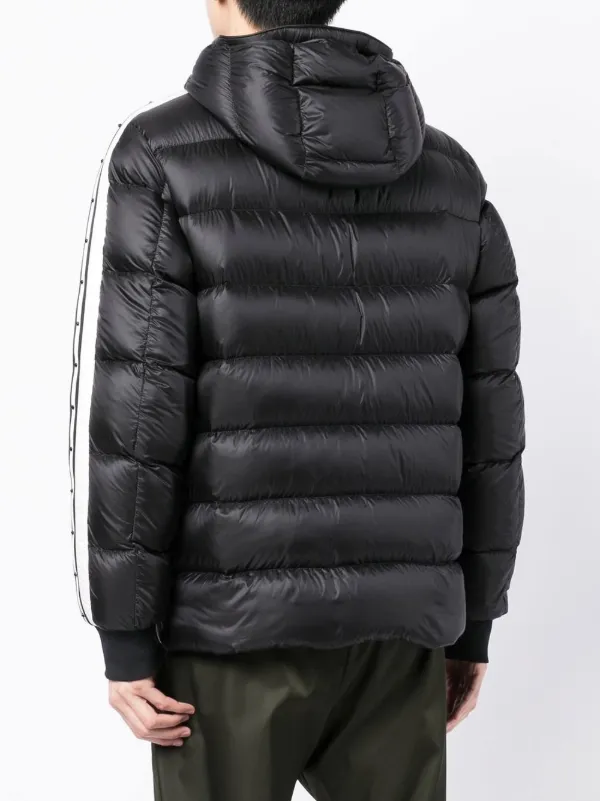 Moncler stripe-detail Padded Jacket - Farfetch