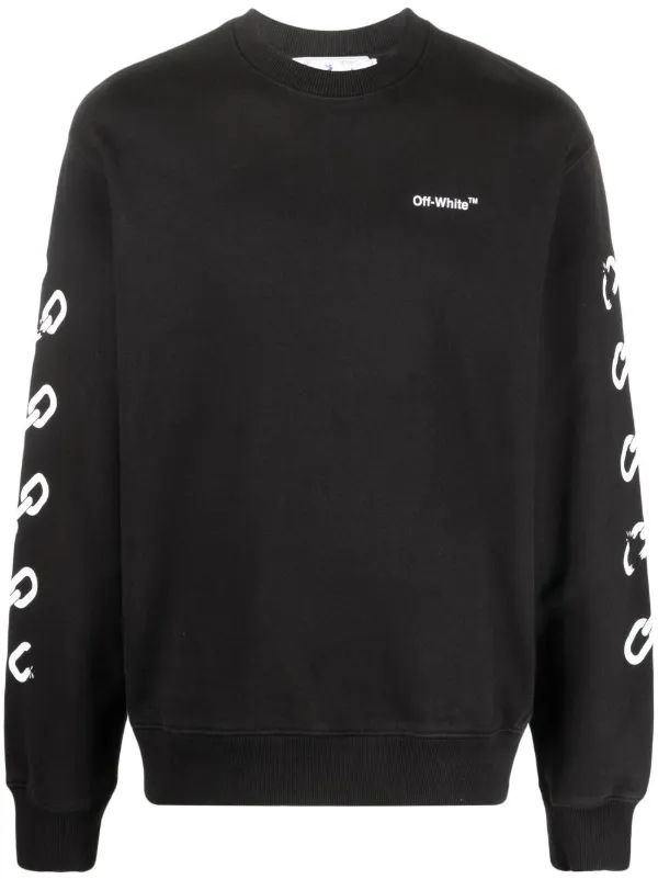 Off white black on sale crewneck