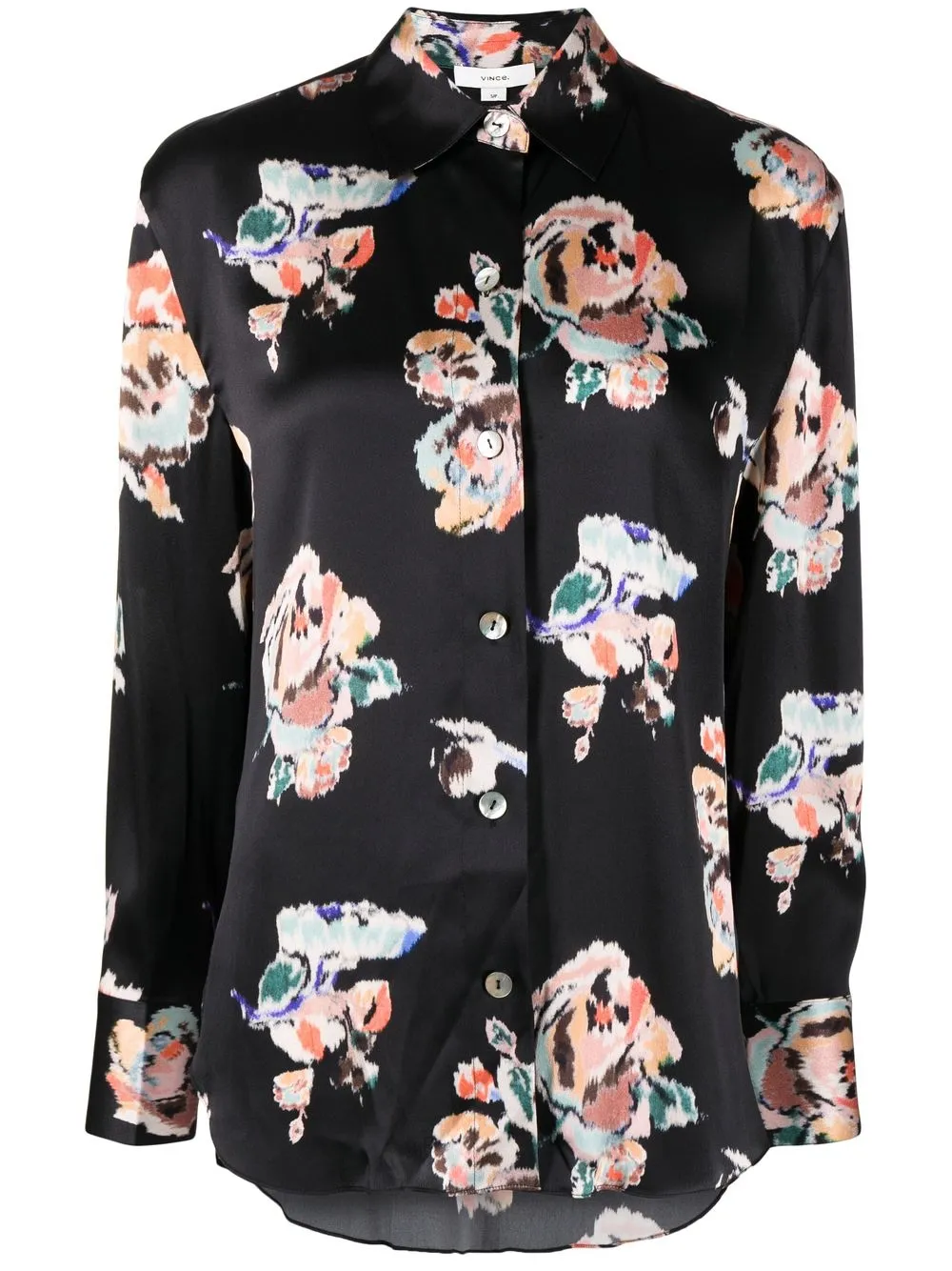 

Vince camisa con estampado floral - Negro