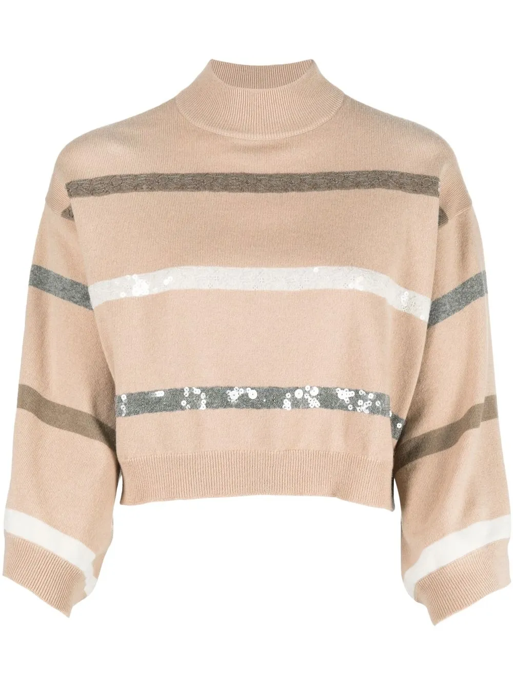 

Brunello Cucinelli sequin detail knitted jumper - Neutrals