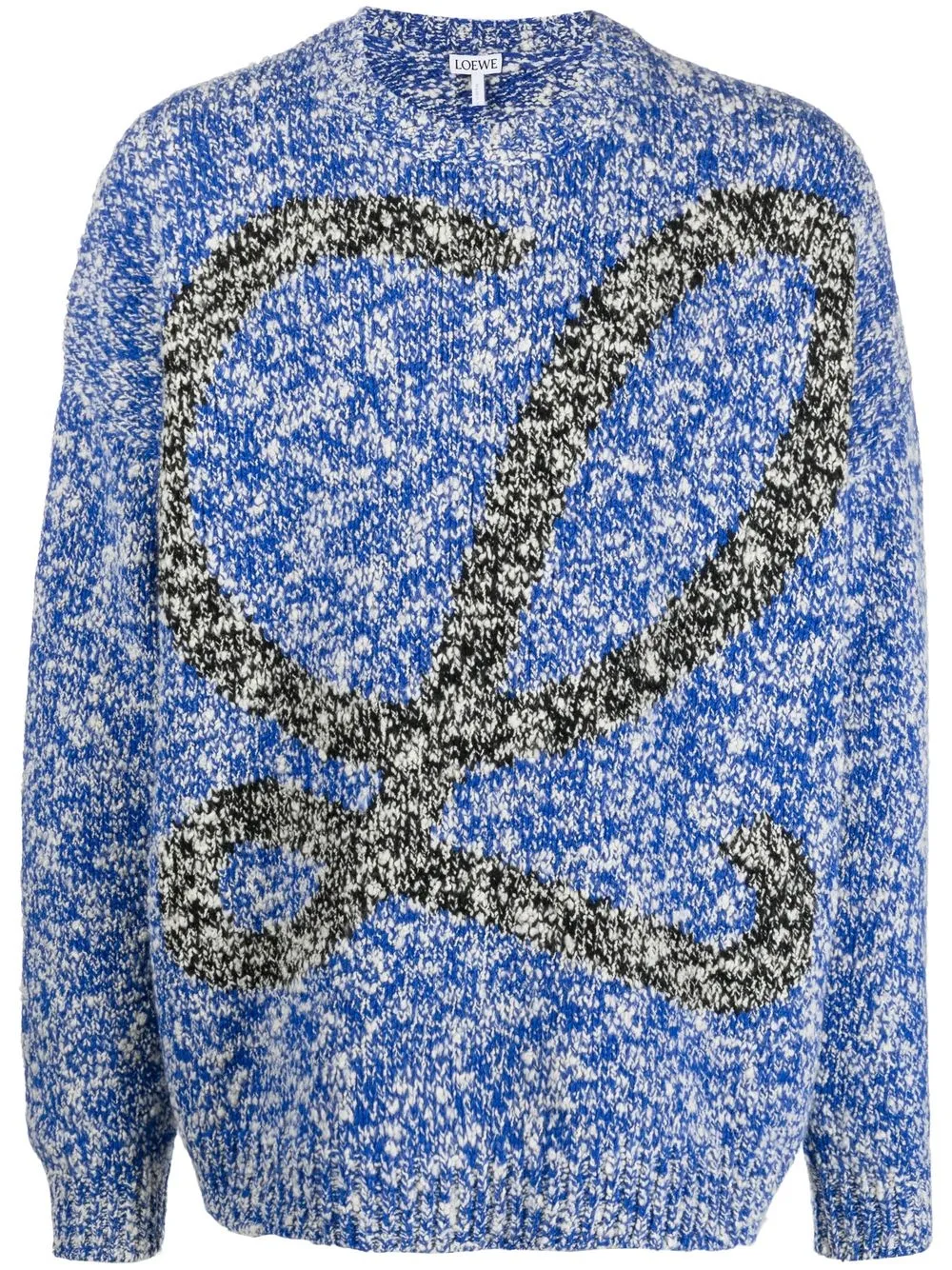 

LOEWE Anagram speckle-knit jumper - Blue