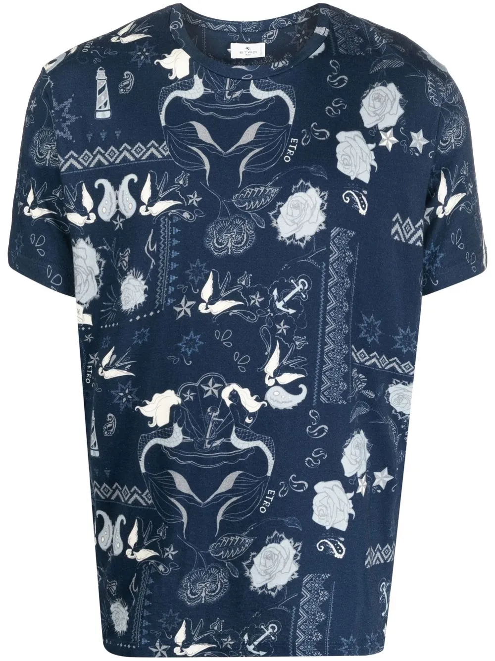 

ETRO playera con estampado gráfico - Azul