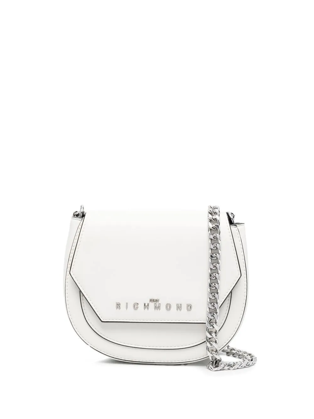 

John Richmond bolsa de hombro con letras del logo - Blanco