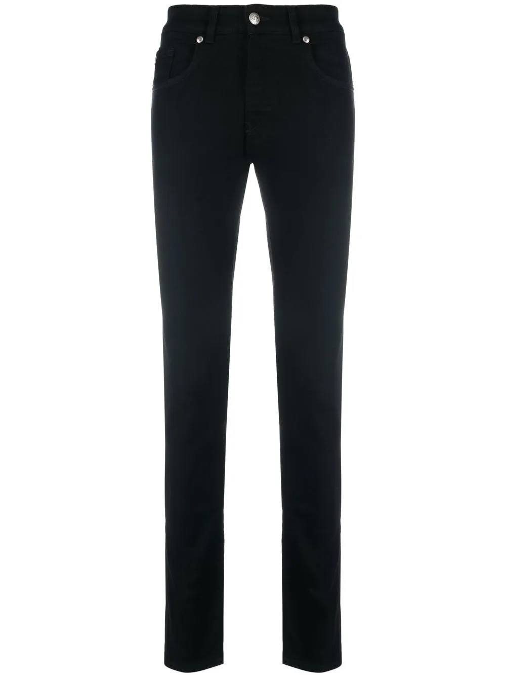 

John Richmond logo-plaque straight-leg jeans - Black