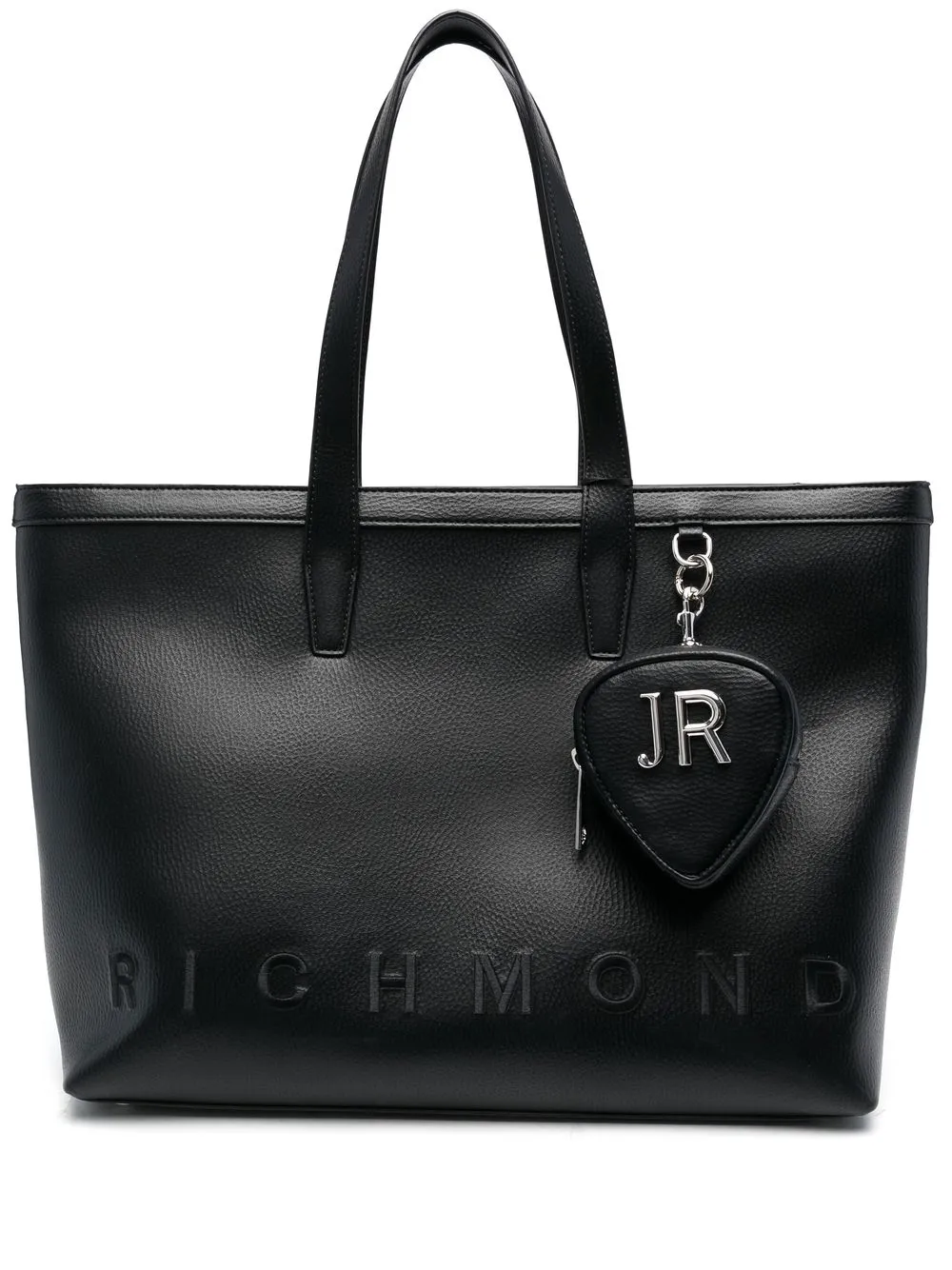 

John Richmond tote con logo en relieve - Negro