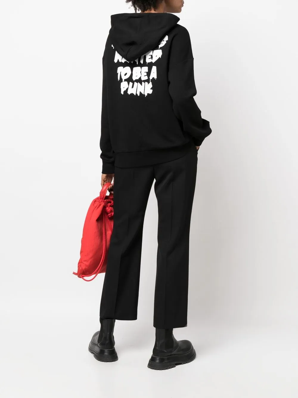 John Richmond Hoodie met logoprint - Zwart