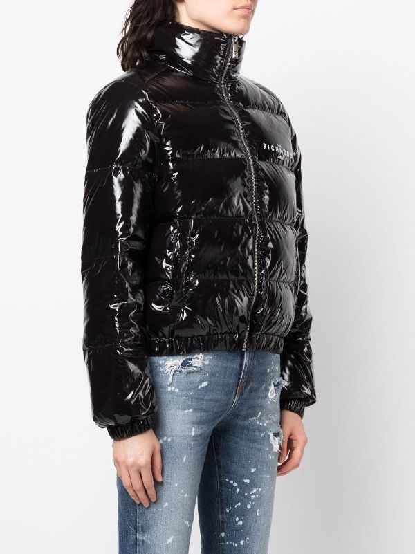 John Richmond logo-print Padded Jacket - Farfetch