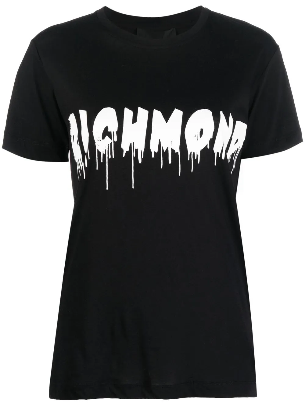 

John Richmond playera con logo estampado - Negro